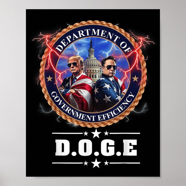 Poster Doge Department of Governo Efficiency Trump 47t (Frente)