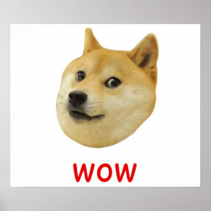 Pôster Doge muito wow muito cão tal Shiba Shibe Inu