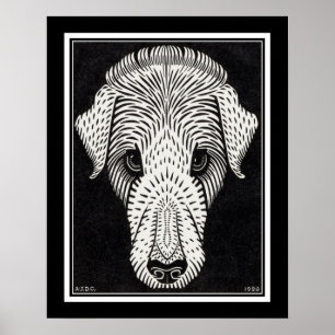 Poster "Dogs Head", cerca de 1920, por Julie de Graag