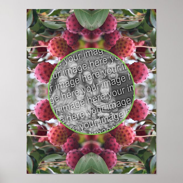Poster Dogwood Fruta Nature Frame Crie sua própria foto (Frente)