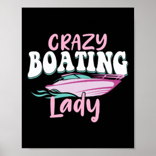 Poster Doida por Barcos - Amante de Barcos Velejando Lanc