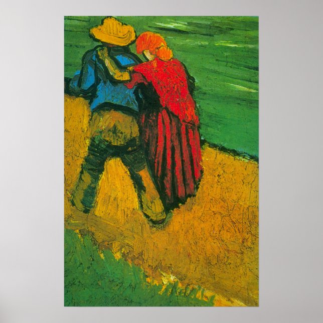 Poster Dois amantes de Vincent van Gogh (Frente)