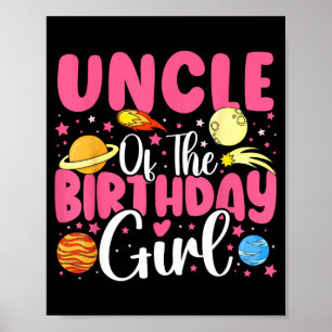 Poster Dois ao tio da lua aniversariante astronauta