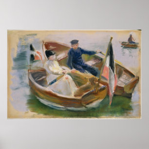 Poster Dois barcos com Bandeira, Wannsee, 1910