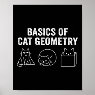 Poster Dois Básicos De Gato Geometria Engraçada Ensino De