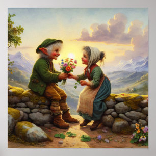 Poster Dois Caracteres Adultos Munchkin com Caráter Vinta