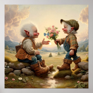 Poster Dois Caracteres Adultos Munchkin com Caráter Vinta