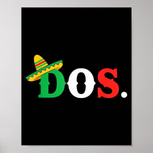 Poster Dois chapéus mexicanos aniversário cinco de maio h