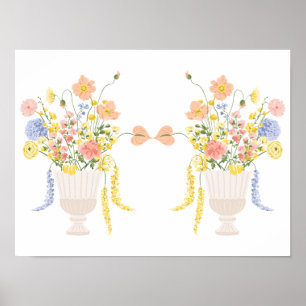 Poster Dois Conjuntos de Belas Terras Flores