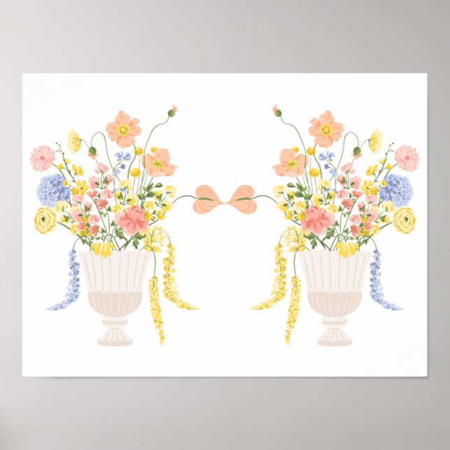 Poster Dois Conjuntos de Belas Terras Flores (Frente)