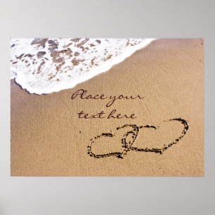 Poster Dois Corações Na Areia