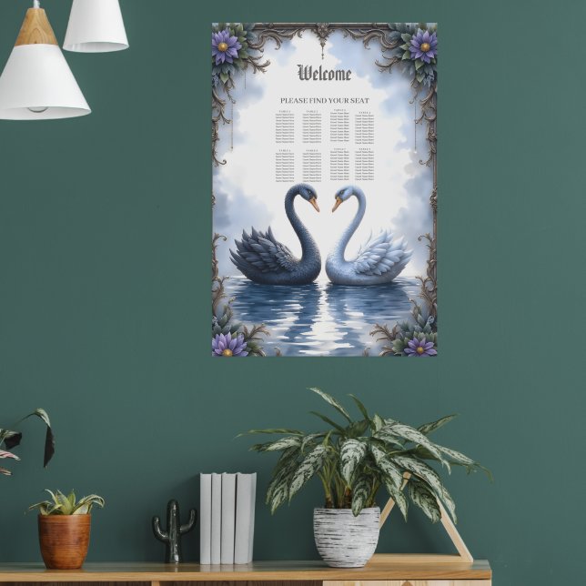 Poster Dois Corações, Uma Reflexão – Casamento Romântico  (Sala de Estar 1)