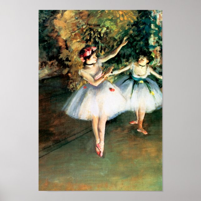 Pôster Dois dançarinos em um Palco de Degas (Frente)