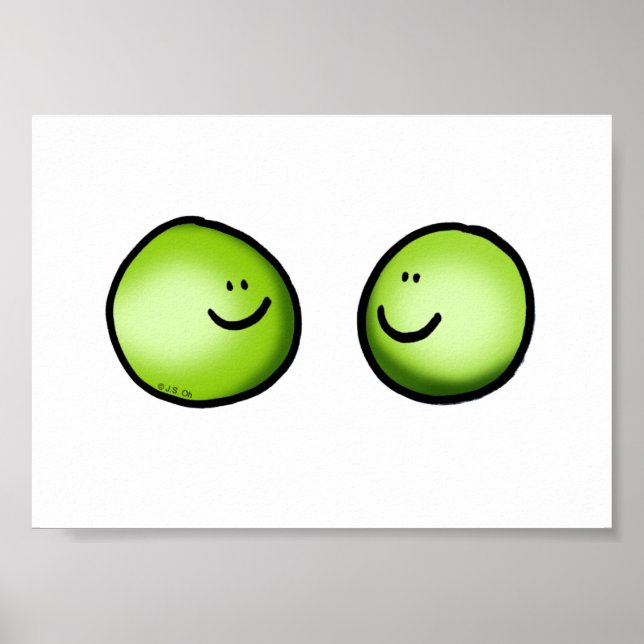 Poster Dois ervilhas apaixonados (Frente)