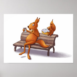 Poster Dois esquilos