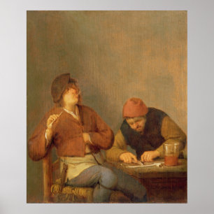 Pôster Dois fumadores em um interior, 1643
