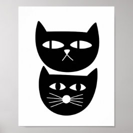 Poster Dois gatos pretos