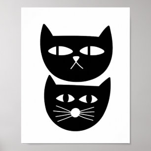 Poster Dois gatos pretos