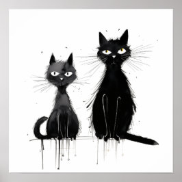 Poster Dois Gatos Pretos