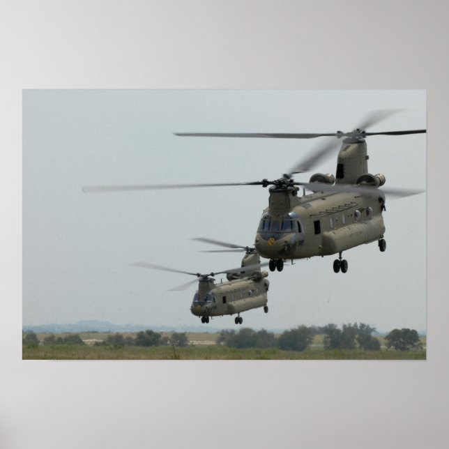 Poster Dois helicópteros Chinook CH-47 (Frente)