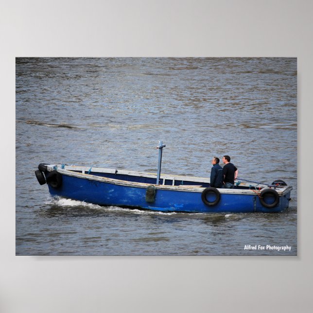 Poster Dois Homens e um Barco Azul (Frente)