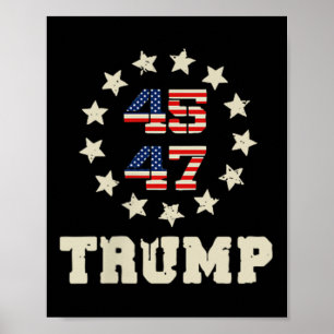 Poster (dois lados) Trump 2025 Qr 45_47 Funny Trump Danci