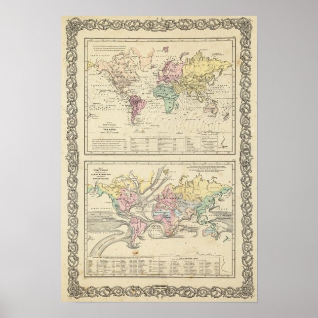 Pôster Dois Mapas do Mundo (Frente)