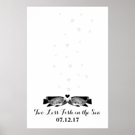 Poster Dois Menos Peixes no Livro de Visitas Thumbprint d