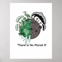Poster Dois Mundos Eco Terra | Conscientização sobre Sust