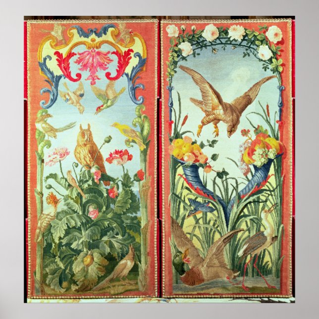 Pôster Dois painéis de tapete feitos numa dobra (Frente)