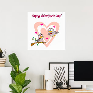 Poster Dois Pássaros de Amor