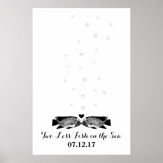 Poster Dois Peixes a Menos no Livro de Visitas Polegar (Frente)