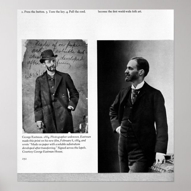 Poster Dois retratos de George Eastman 1884 e 1890 (Frente)