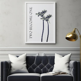 Pôster Dois Tornaram-Se Um Casamento Floral