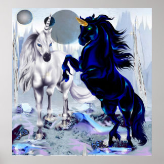 Poster Dois UnicórniosFantasia