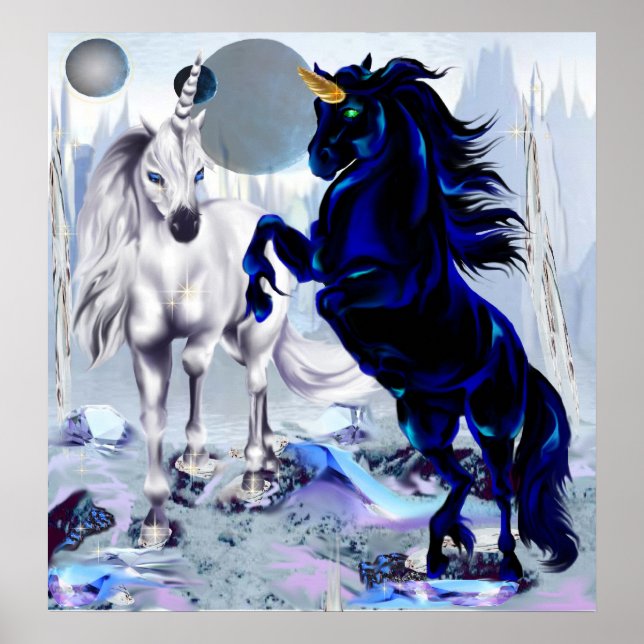 Poster Dois UnicórniosFantasia (Frente)