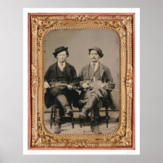 Poster Dois violadores, sentados com instrumentos (40050)
