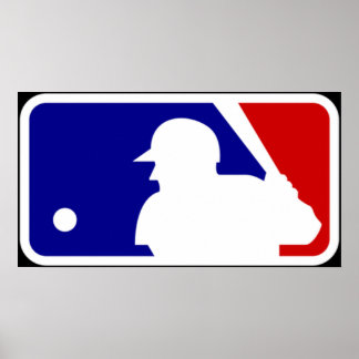 Poster dolanan bal kasti logo mlb jaman disik