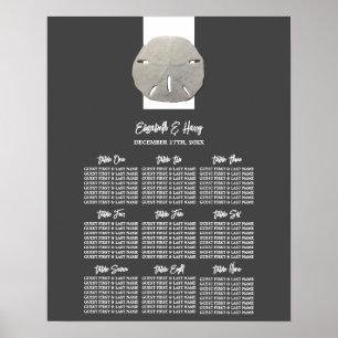 Poster Dólar de Areia Solitária, Carvão, Gráfico de Casam