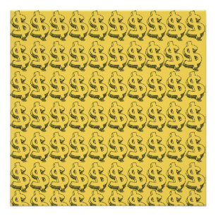 Pôster dolar dourado