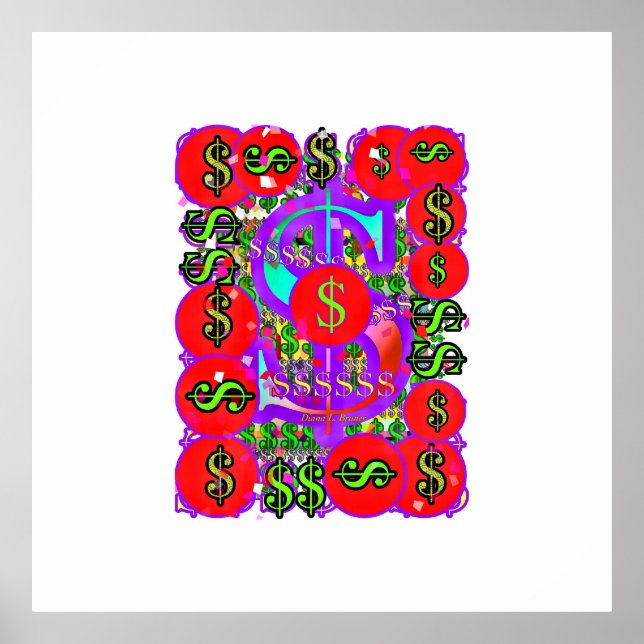 Poster Dólar Sinaliza Moedas Dinheiro Projeto de Lei de D (Frente)