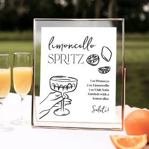Poster Dolce Vita Italiano Limoncello Spritz - Sinal de B