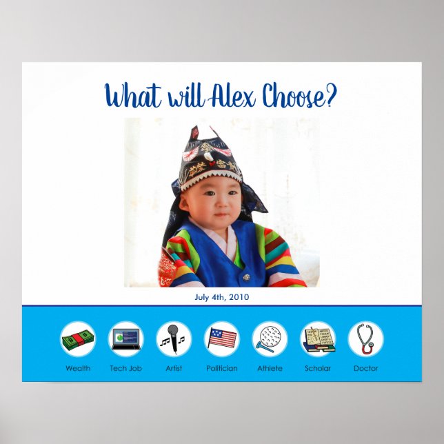 Poster Doljabi Doljanchi Dol Coreano sinal de primeiro an (Frente)