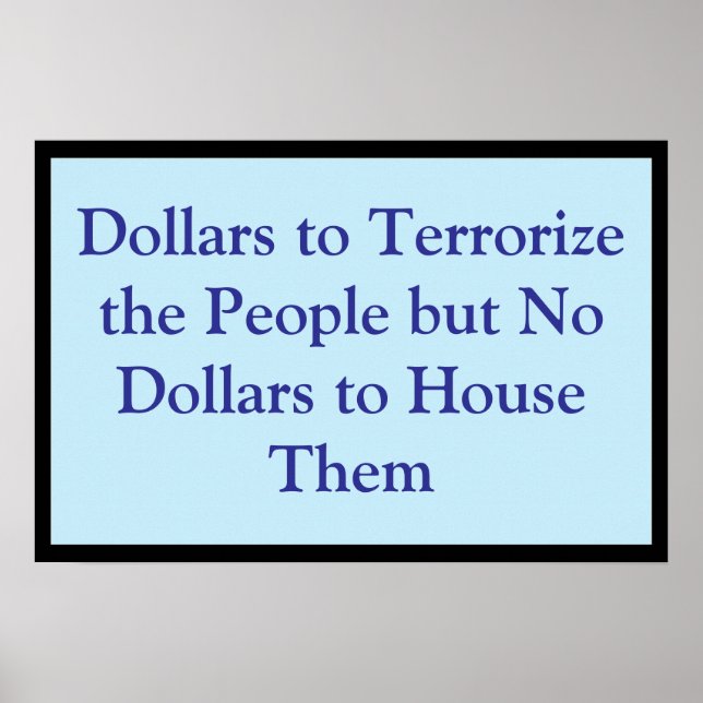 Poster Dollars to Terrorize the People (Frente)