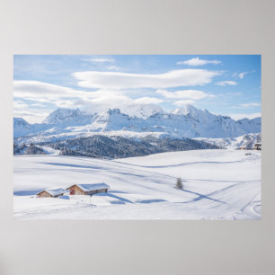 Poster Dolomites de Snowscape da retirada da cabine