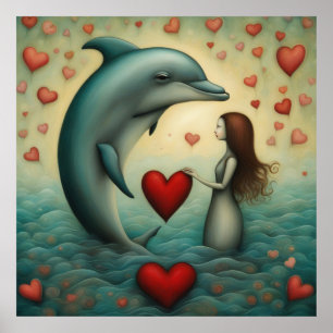 Poster Dolphin Love 1