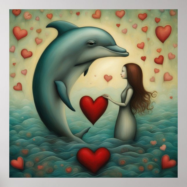 Poster Dolphin Love 1 (Frente)