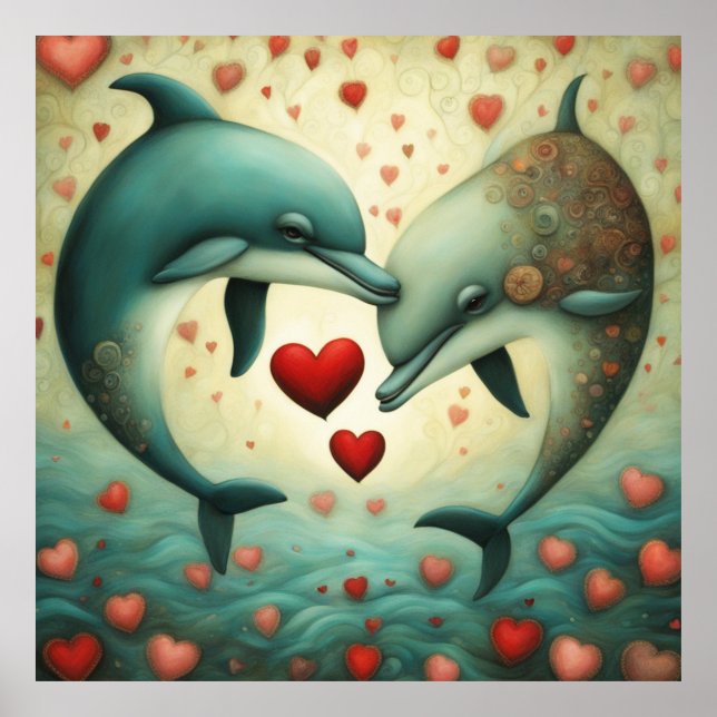 Poster Dolphin Love 2 (Frente)