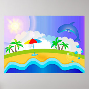 Poster Dolphin Paradise
