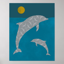 Poster Dolphin Poster, Dolphin Wall Decor, Dolphin Print